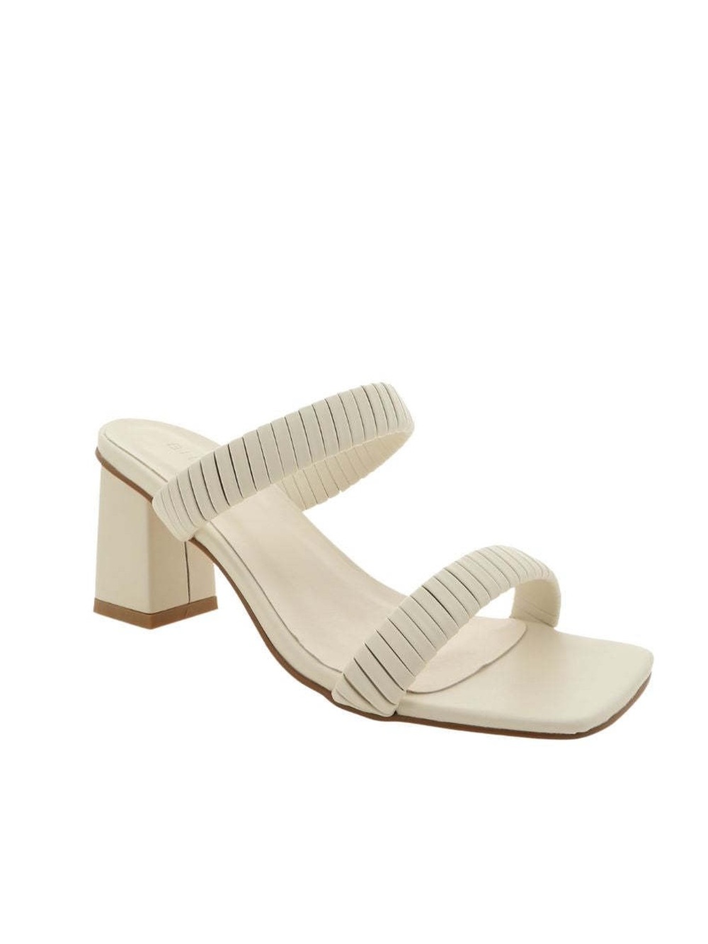 BILLINI Ula Mule Bone Ivory Heels Sandals Size 7